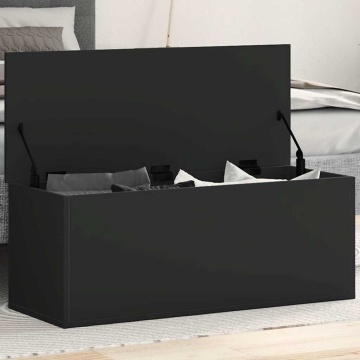 Cutie de depozitare, negru, 90x35x35 cm, lemn prelucrat - Img 1