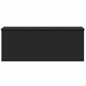 Cutie de depozitare, negru, 90x35x35 cm, lemn prelucrat - Img 4