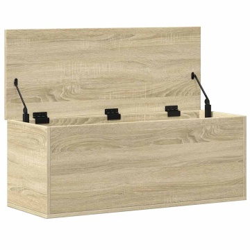 Cutie de depozitare, stejar sonoma, 90x35x35 cm, lemn prelucrat - Img 6