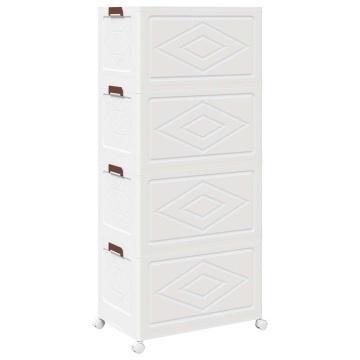 Cutie de depozitare stivuită cu roți 4 niveluri 75L 65x40x145cm - Img 6