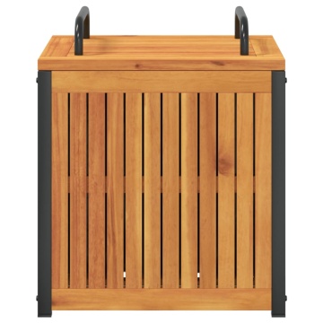Cutie de perne de exterior 45x45x45/53cm lemn masiv acacia/oțel - Img 8