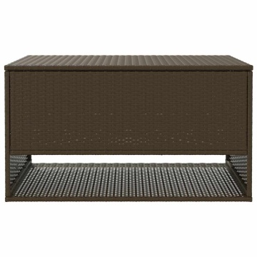 Cutie de perne de exterior maro 100x55x55,5 cm Poly Rattan - Img 4