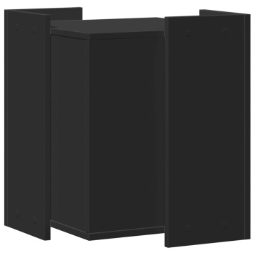 Cutie litieră pisici negru 42x42x51 cm lemn prelucrat - Img 5