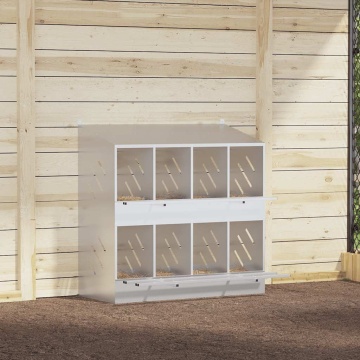 Cutie pentru pui cu 8 compartimente, metal argintiu galvanizat - Img 4