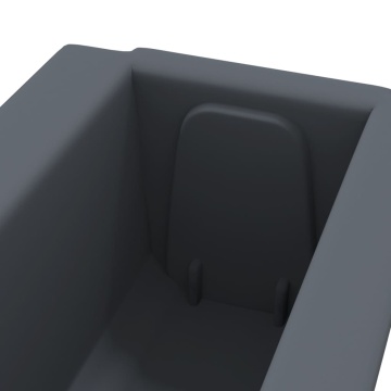 Cutii de flori pentru europaleți 12 buc. gri 36x13,5x9,5 cm PP - Img 6