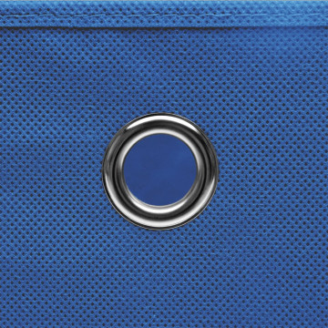 Cutii depozitare, 10 buc., albastru, 32x32x32 cm, textil - Img 4