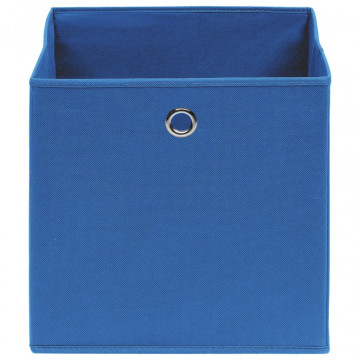 Cutii depozitare, 4 buc., albastru, 28x28x28 cm, textil nețesut - Img 3