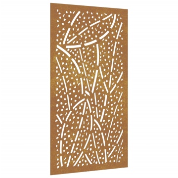 Decor perete de grădină 105x55 cm design frunze oțel Corten - Img 2