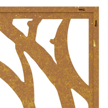 Decor perete de grădină 105x55 cm design scoici oțel Corten - Img 6
