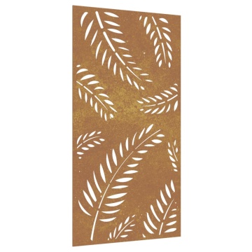 Decorație perete de grădină 105x55 cm design frunze oțel Corten - Img 2