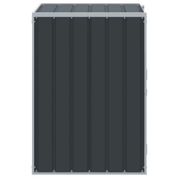 Depozitare coș gunoi cu roți 1 coș antracit 72x81x115 cm oțel - Img 5