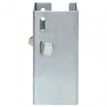 Dispozitiv blocare cârlig remorcă argintiu 11x11x23,5 cm oțel - Img 2