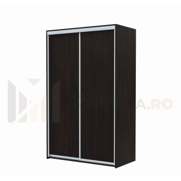 Dressing cu 2 Usi Glisante Wenge, H200x120x60cm, bara de Umerase si 5 Polite de Depozitare Pal 18 mm - Img 3