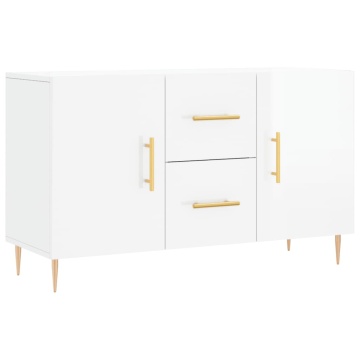 Dulap, alb extralucios, 100x36x60 cm, lemn compozit - Img 2