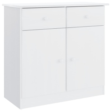 Dulap ALTA, alb, 77x35x73 cm, lemn masiv de pin - Img 2