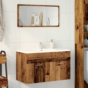 Dulap chiuvetă baie, lemn vechi, 80x38,5x46 cm, lemn prelucrat - Img 3