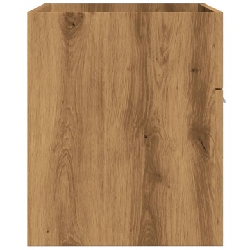 Dulap chiuvetă baie, stejar artizanal 90x38,5x46 cm lemn - Img 8