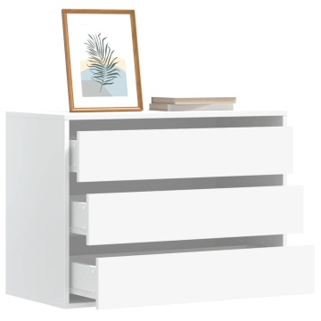 Dulap colț cu sertare alb 80x41x58 cm lemn prelucrat - Img 1