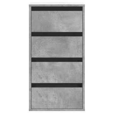 Dulap colț cu sertare gri beton 40x41x76 cm lemn prelucrat - Img 4
