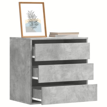 Dulap colț cu sertare gri beton 60x41x58 cm lemn prelucrat - Img 1