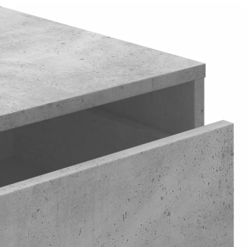 Dulap colț cu sertare gri beton 80x41x58 cm lemn prelucrat - Img 7