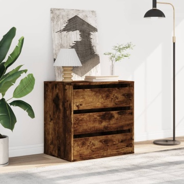 Dulap colț cu sertare stejar fumuriu 60x41x58 cm lemn prelucrat - Img 3