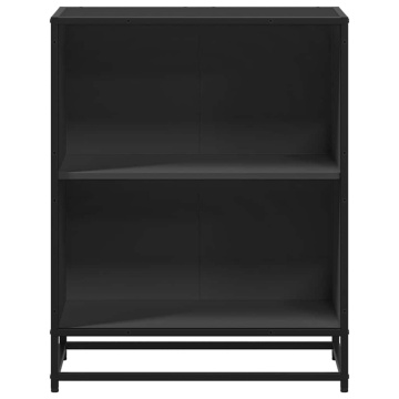 Dulap cu cărți negru 60x35x76 cm lemn prelucrat - Img 4