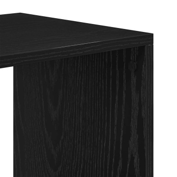 Dulap cu cărți negru 66x31x112 cm lemn prelucrat - Img 6