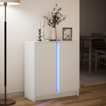 Dulap cu LED, alb, 77x34x85 cm, lemn prelucrat - Img 8