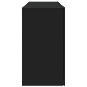 Dulap cu lumini LED, negru, 123x37x67 cm - Img 6