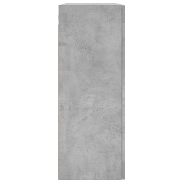 Dulap cu montaj pe perete, gri beton, 69,5x34x90 cm - Img 7