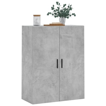 Dulap cu montaj pe perete, gri beton, 69,5x34x90 cm - Img 4