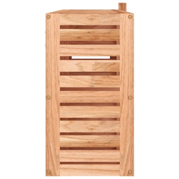 Dulap cu oglindă, 80x17x34 cm, lemn masiv de nuc - Img 8