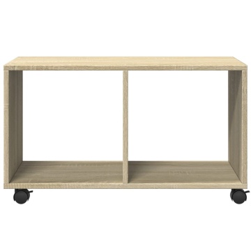 Dulap cu roți, stejar sonoma, 72x33x42,5 cm, lemn prelucrat - Img 8
