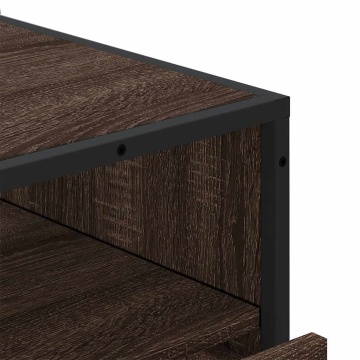 Dulap cu sertar, stejar maro, 70x41x83,5 cm, lemn prelucrat - Img 7