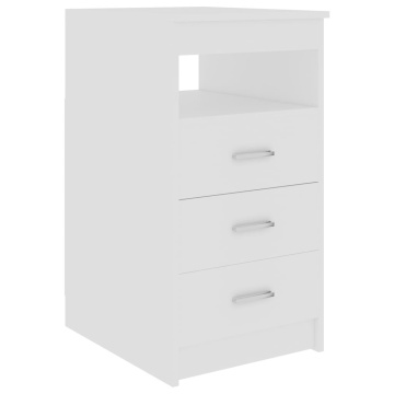 Dulap cu sertare, alb, 40x50x76 cm, lemn compozit - Img 2