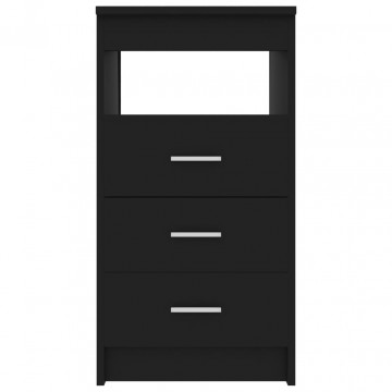 Dulap cu sertare, negru, 40x50x76 cm, lemn compozit - Img 4