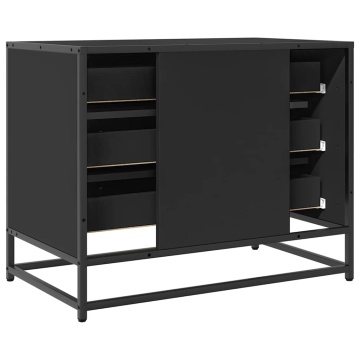 Dulap cu sertare, negru, 70x41x56 cm, lemn compozit - Img 6