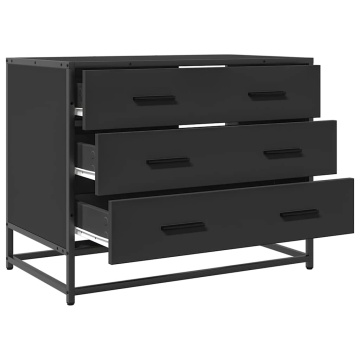 Dulap cu sertare, negru, 70x41x56 cm, lemn compozit - Img 8