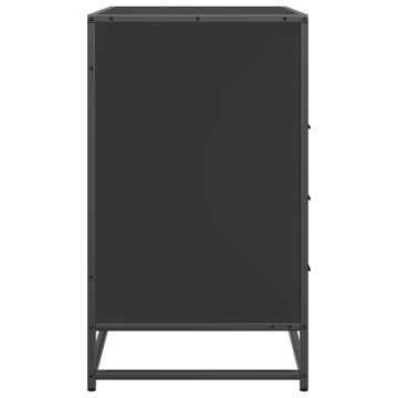 Dulap cu sertare, negru, 70x41x70 cm, lemn compozit - Img 5
