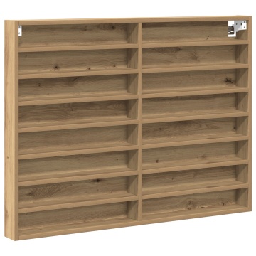 Dulap cu vitrină, stejar artizanal 100x8,5x75 cm lemn prelucrat - Img 2