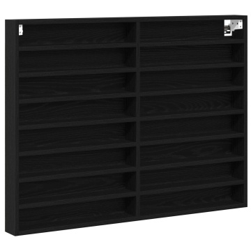 Dulap cu vitrină, stejar negru, 100x8,5x75 cm, lemn prelucrat - Img 2