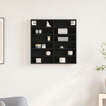 Dulap cu vitrină, stejar negru 60x8,5x58 cm lemn prelucrat - Img 4