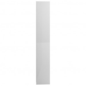Dulap de baie, alb extralucios, 30 x 30 x 183,5 cm, PAL - Img 6