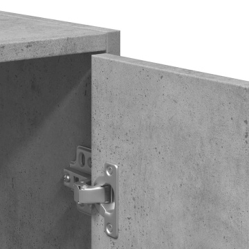 Dulap de baie cu oglindă, gri beton, lemn prelucrat - Img 7