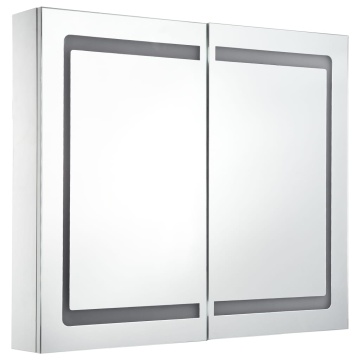 Dulap de baie cu oglindă și LED, 80 x 12,2 x 68 cm - Img 4