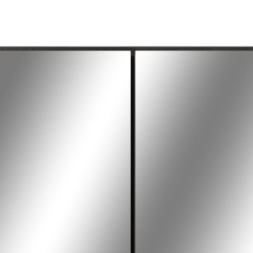 Dulap de baie cu oglindă și LED-uri, negru, 80x15x60 cm, MDF - Img 5