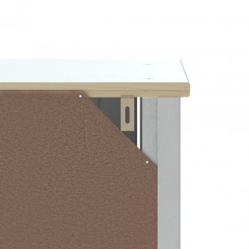 Dulap de baie de perete "BERG" alb, 69,5x27x71,5 cm, lemn masiv - Img 6