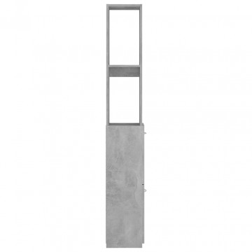 Dulap de baie, gri beton, 25x25x170 cm, PAL - Img 8