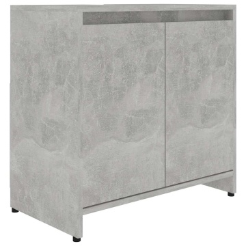 Dulap de baie, gri beton, 60x33x61 cm, lemn prelucrat - Img 2